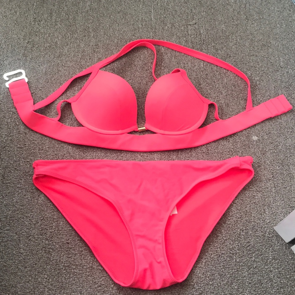 Hot pink bikini